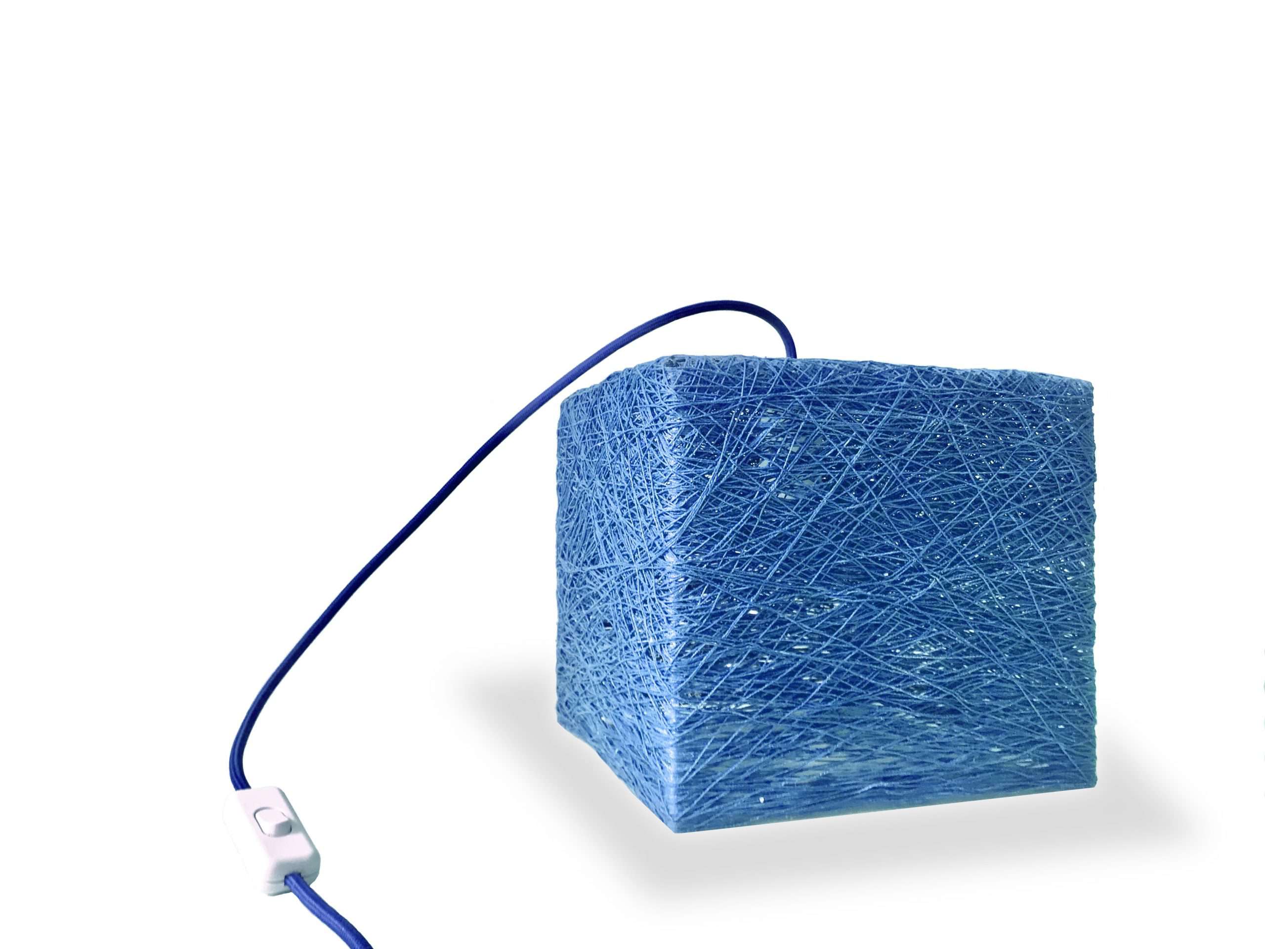 Lámpara de suelo moderna FLOOR CUBE azul