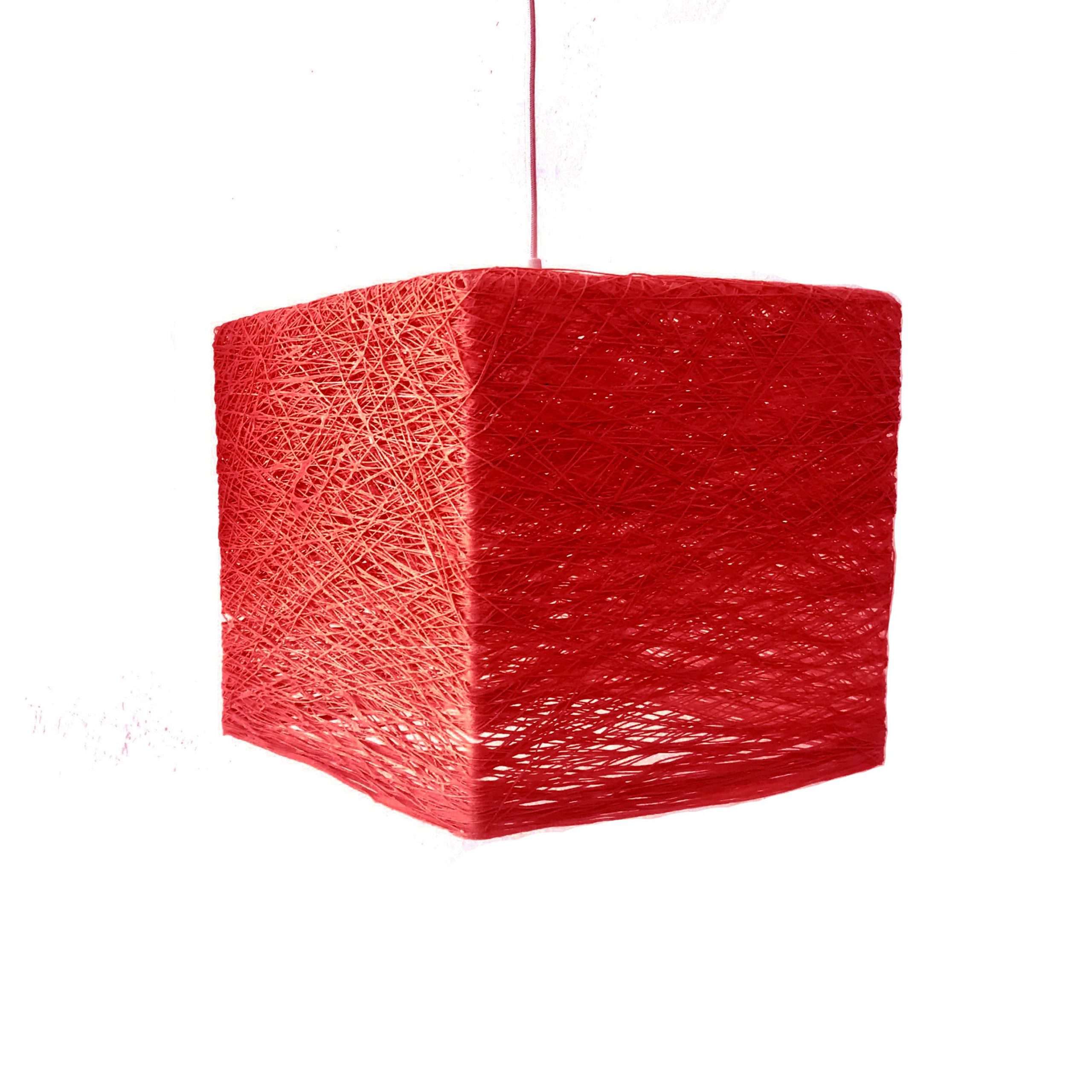 Lámpara de techo geométrica CUBE rojo