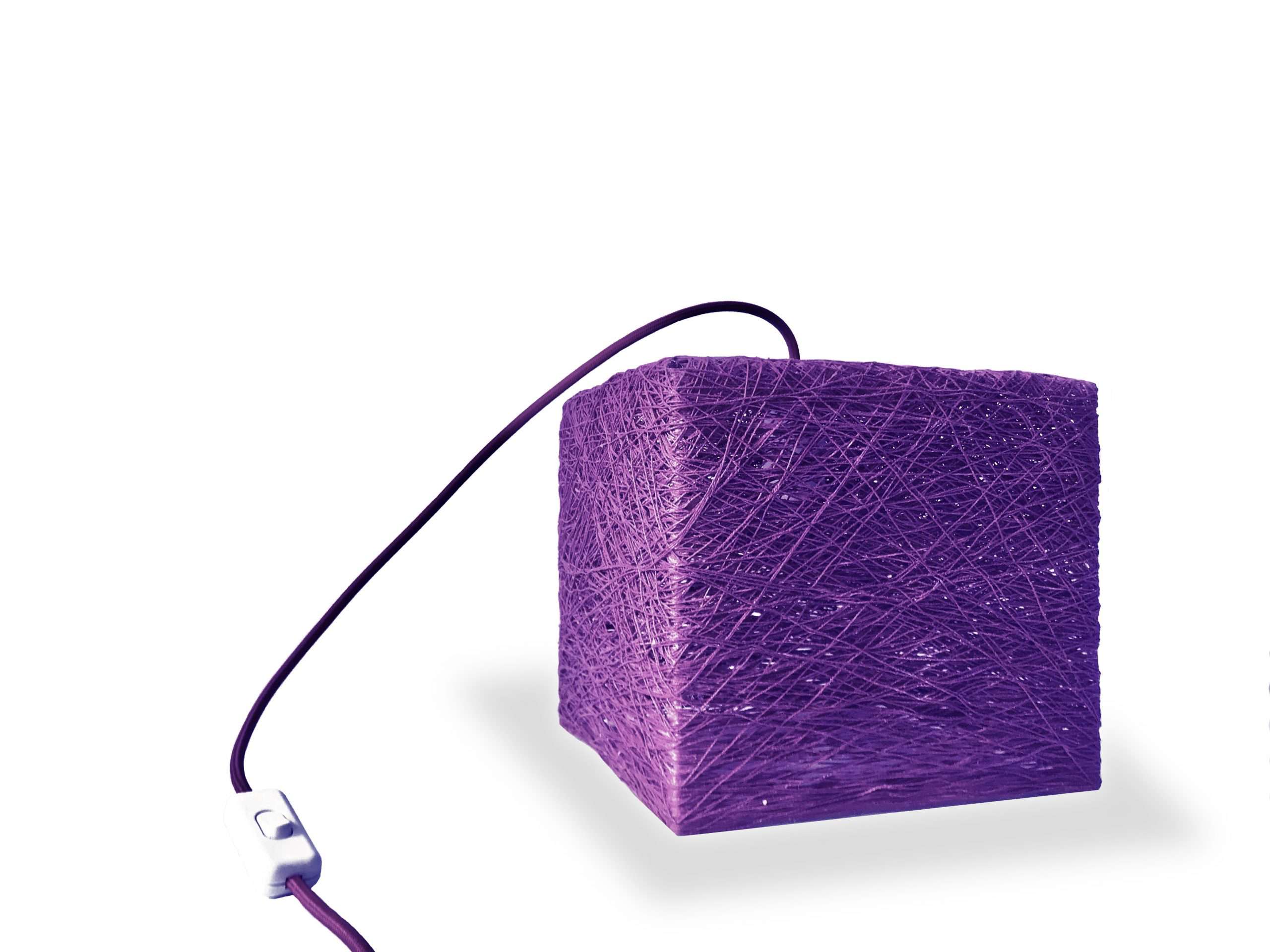 Lámpara de suelo moderna FLOOR CUBE violeta