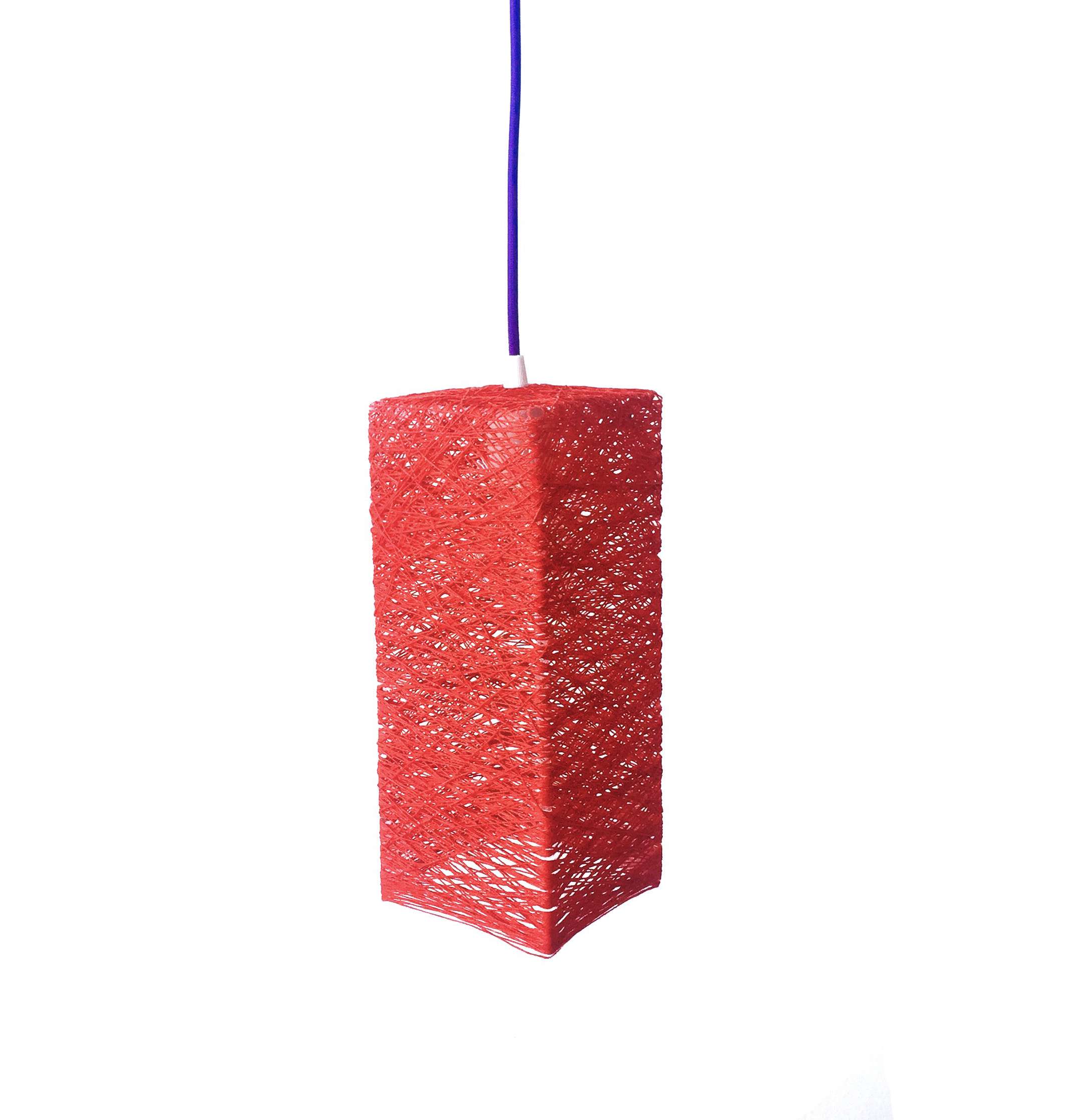 Lámpara de techo moderna PENDANT PRISM rojo