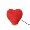 Decorative table lamp HEART red