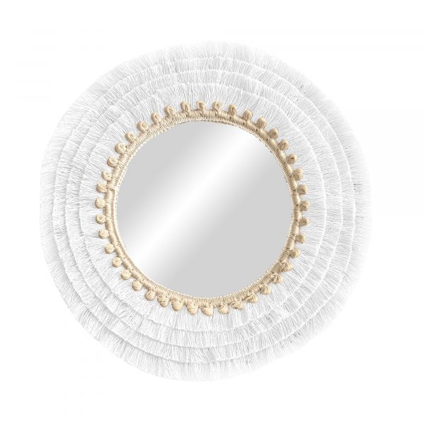 Espejo con flecos de algodón MIRROR COTTON