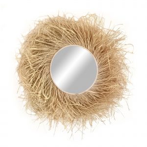 Espejo de rafia