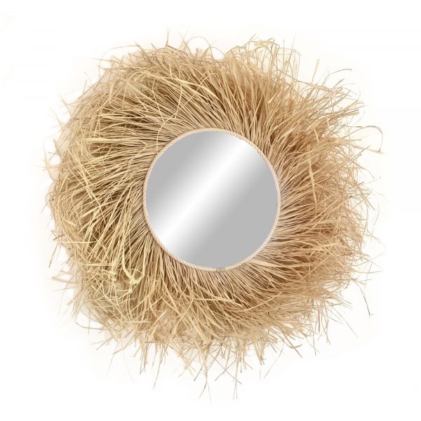 Espejo de rafia SAUVAGE