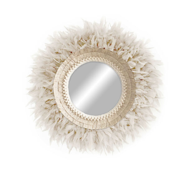 Wall mirror with feathers MIRROR BOHO