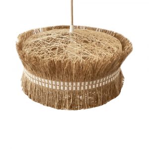 Lampara de flecos de yute