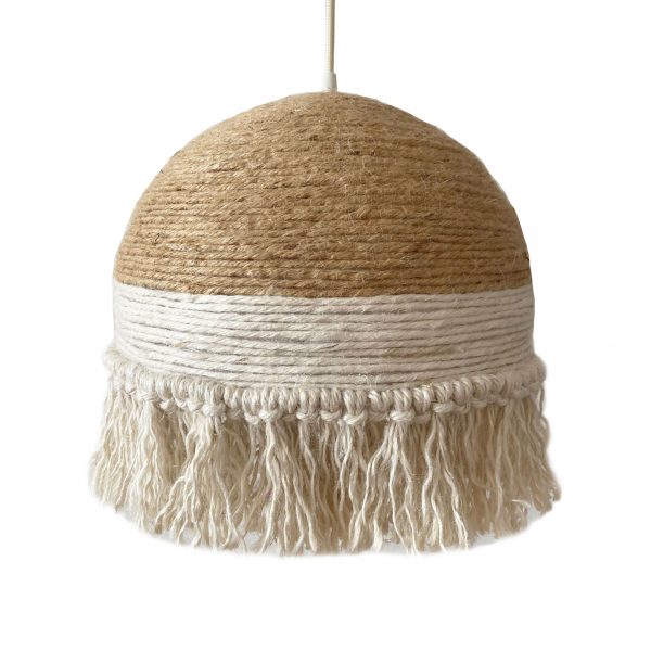 Natural jute pendant lamp TAILANDIA FRINGES