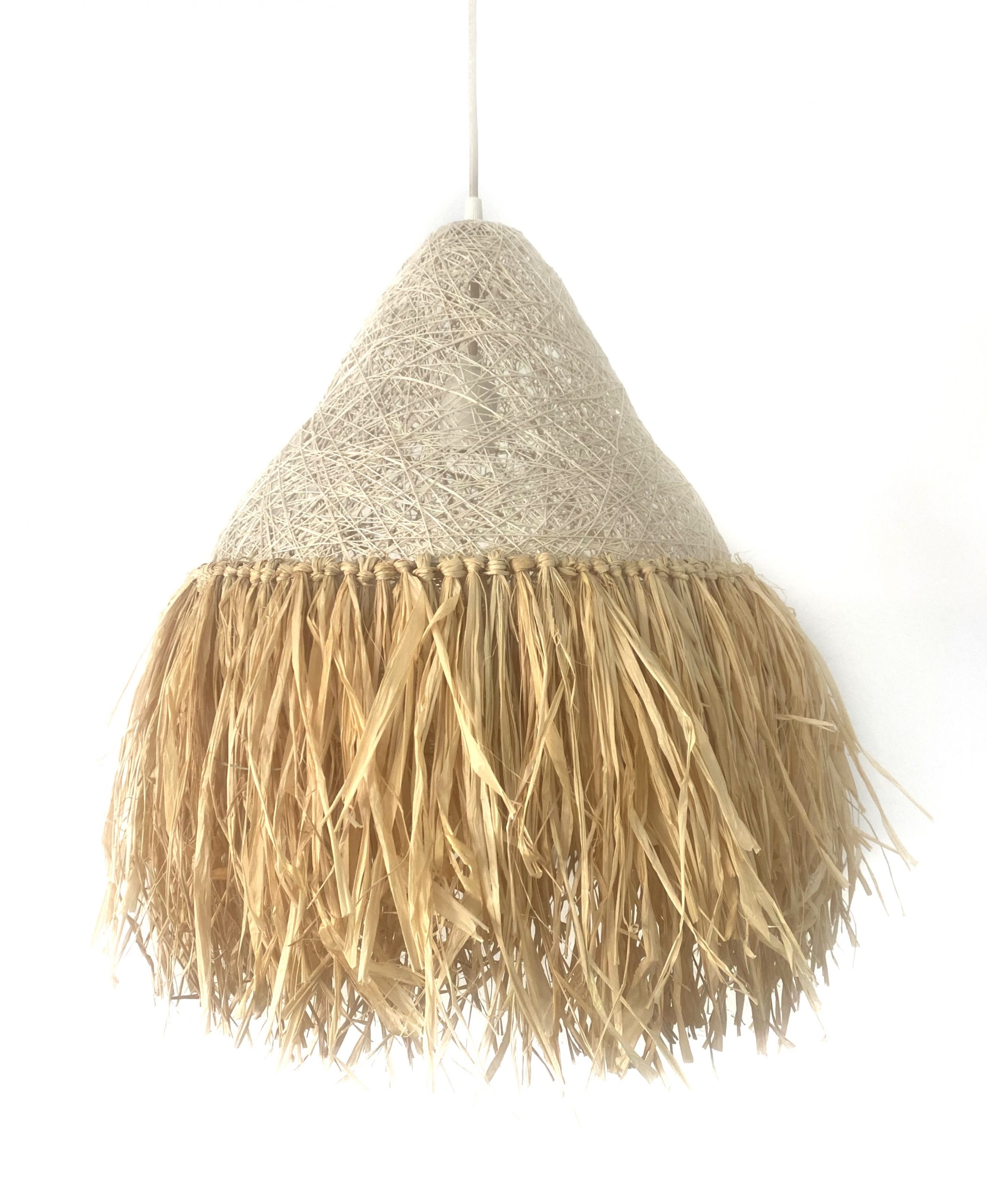 Lámpara colgante de rafia